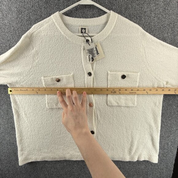 NWT Anne Klein Women Ivory White Cardigan Sweater XL $99 Ladies Buttons Adult - Picture 5 of 15